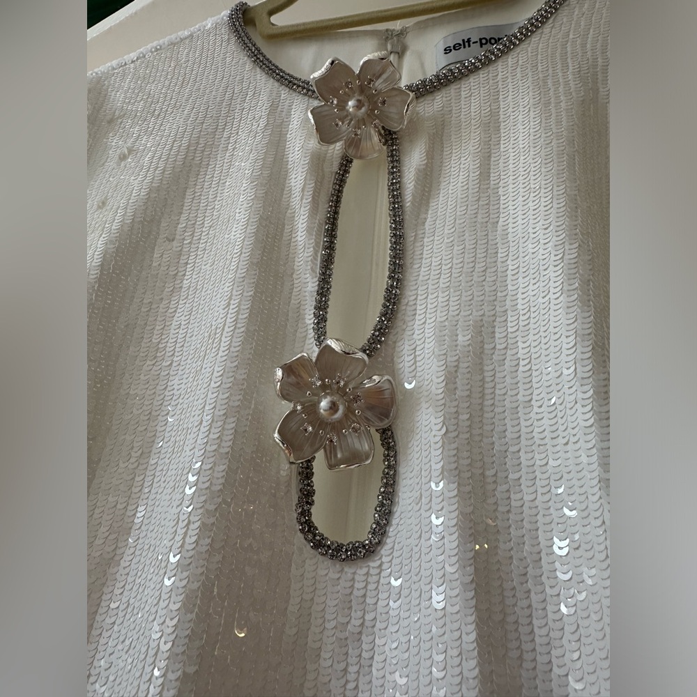 Self-Portrait White Mini Dress - Picture 6 of 6